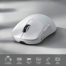 ATTACK SHARK X3 49g Ultra-Light Mouse, PixArt PAW3395 Gaming Sensor, Bluetooth/2.4G Wireless/Wired Gaming Mouse, 6 Adjustable DPI Levels Up To 26000, 200-Hour Battery Life, Office Mouse - Multicolor - View 14