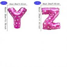 1pc, Pink Print Heart Printed Pink English Letter A-T Aluminum Film Balloon 16", For Birthday Celebration Anniversary Event Celebration Decoration Aluminum Film Balloon - Pink - View 9