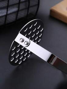 1 pieza Prensador de patatas de acero inoxidable, machacador multifuncional de frutas y verduras, accesorio de cocina práctico para hacer puré de patatas - Multicolor - Ver 9