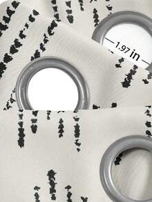 1pc Digital Printing Blackout Curtain, Bohemian Style For Bedroom And Living Room - White - View 9