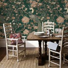 1 Roll 44cm*3/5/10m Self-Adhesive Seamless Removable Waterproof Vinyl Wallpaper, Vintage Luxury Style, Animal & Floral Pattern, Suitable For Indoor Wall Decor, Furniture & Cabinet Renovation - Volume 1 - View 3