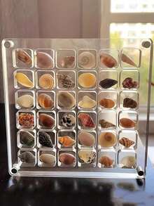 Magnetic Shell Display Case, Acrylic Magnetic Seashell Display Box, Transparent Display Box For Diamond Gems Earrings Rings Jewelry, Jewelry Storage Display Box - Multicolor - View 5