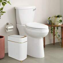 SUSTEAS Automatic Motion Sensor Trash Can – Hands-Free Touchless Kitchen & Bathroom Garbage Bin, 9L Capacity, Odor Control, Battery-Powered For Convenient Hygienic Disposal (WHITE&GOLD) - Champagne 9L - View 8