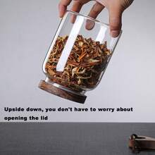 MYVIT 1 pieza Frasco de vidrio grande con tapa hermética, apto para harina, granos, café, pasta, etc., utensilio de cocina, utensilios de cocina, accesorio de cocina, suministros de cocina para el hogar, botella de vidrio - transparente - Ver 6