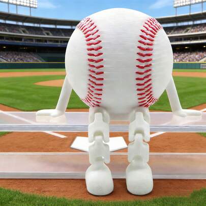 3D打印可动运动球类摆件套装 – 可爱的迷你保龄球、篮球、足球、高尔夫和网球桌面摆件，趣味运动主题家居办公室桌面装饰，送给运动迷和桌面摆件爱好者的独特礼物