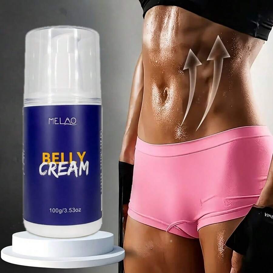 MELAO Firming, Moisturizing Cream For Abdomen, Buttocks, Thighs, 100g/3.53oz, Infused With Natural Oils
