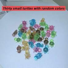 Giant Glow-In-The-Dark Turtle Figurine - Mini Red Turtle Model Set, Suitable For Desktop Decor, Bookshelf Display And Gifts For Girls - Multicolor - View 10