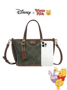 迪士尼小熊维尼篮子水桶包 - 官方授权吊坠，卡通印花单肩包，休闲时尚手提包，生日礼物 - 彩色 - 查看 8