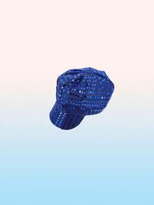 This Retro Disco Sequin Octagonal Hat Is Made Of Shimmering Reflective Material With A Retro Disco Design, Making It The Perfect Choice For Parties, Performances, Theme Parties, Music Festivals, And Holiday Gifts. - Multicolor - View 19