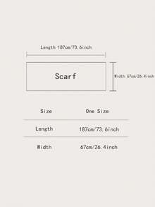 1pc Faux Cashmere Minimalist High-End Horse Pattern Jacquard Warm Scarf For Women, Suitable For Air-Conditioned Rooms, Fashionable & Versatile Neck Warmer, Ideal Gift For Autumn/Winter - Grey - View 5