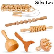 SilvaLex Wooden Massage Tool, Full Body Massager, Hand Massager, Leg Massager, Shoulder Massager, Shoulder & Neck Massage Tool, Face Massage Tool, Back Massage Tool, Waist Massage Tool, Suitable As A Gift For Family, Friends, Classmates - Apricot - View 1
