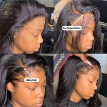 funky girl Elegant 13x4 Lace Frontal Wig Black Straight Lace Front Wig For Women - High-Density Hair, Heat Resistant, Matte Finish,Natural Black - Natural Black - View 5