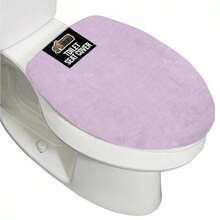 Toilet Seat Covers - 1'8" X 1'7" (Oval)+Soft Purple - View 3