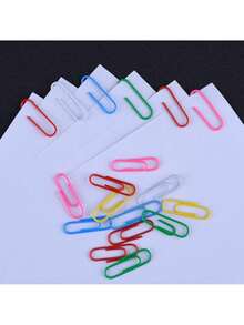 500 Clips De Papel De Colores, Clips Papeleria Colores, Clips De Papel Surtidos Con Caja De Plástico, Para Papeleo, Oficina, Escuela y Uso Personal, Oficina Sujetador Organizar, 33mm,40967498 - Multicolor - Ver 2