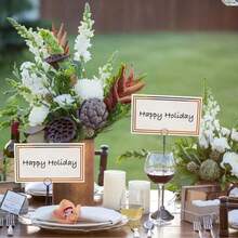 25/50 Pcs Gold Foil Framed Place Cards, Elegant Name Tag, Dining Table Decor Name Cards, Blank Place Cards, Guest Cards, Gold/Silver Foil Stamped Wedding Dinner Table Name Cards, Guest Seating Sign-In Cards, Place Cards, Christmas Wedding Dinner, Party Dinner, Decorations - Multicolor - View 5