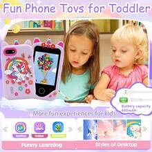 Kids Puzzle Toy Phone, 2.8-Inch Touch Screen, Dual HD Cameras, Detachable Silicone Protective Case, Music Games Video, Birthday Gift For 3-12 Years Old - Multicolor - View 11