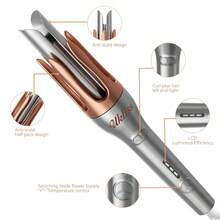 UKLISS 32毫米自动卷发器，一键操作，快速加热，3档温度，双向旋转，防烫设计，轻松造型 - 灰色 - 查看 3