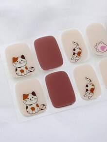 固化凝胶美甲贴，透明底胶，20片装，需使用UV灯，沙龙品质，持久耐用，ES20跨境批发代发货红皮书同款美甲贴纸，指尖美甲贴纸，美甲用品 - 彩色 - 查看 6