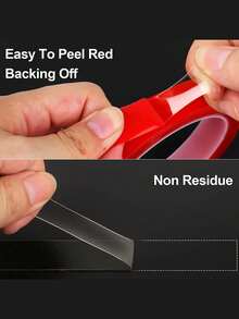 1卷透明双面纳米胶带，强力无残留粘合剂，适用于办公室、书房、手工、照片固定等用途 - 膠帶 - 查看 8