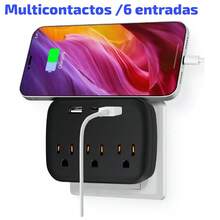 MULTICONTACTS WITH 2 TYPE C PORTS, USB PORTS AND 4 NORMAL CONTACTS - Multicolor - View 1