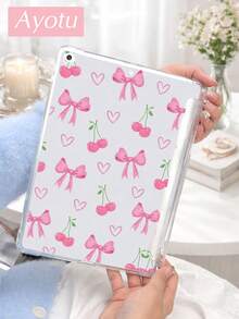 Ayotu 1 Pc Cherry & Bow Transparent Shell,Compatible IPad 11/IPad 10/IPad 9/IPad Air 7th 11inch/IPad Air 5th/Kindle Paperwhite 11th/Kobo Libra Colour,Compatible Kobo Clara Colour/Bw/2E,Full Coverage Clear Case,Silicon Soft Shell - Multicolor - View 4