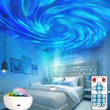 1pc Adjustable Brightness Starry Sky Night Light Projector, Sky Theme Bedroom & Living Room Lamp, Dimmable LED Indoor Decor, USB Powered With Remote Control (Batteries Not Included), Suitable For Bedroom & Living Room, Perfect Gift, Can Relax Atmosphere And Help Sleep, Bedside Lamp, Modern Style - Projector Lamp - View 11