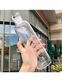 304不锈钢真空保温水瓶，便携式户外运动水杯，高品质徒步水瓶，高性价比时间刻度杯，男女通用透明塑料杯，防漏，简约水瓶 - 彩色 - 查看 6