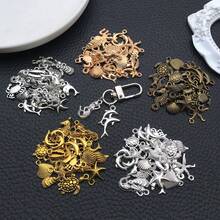20/100pcs Beach Charms Collection, Bulk Marine Sea Animal Life Nautical Charms Metal Pendant Craft Supplies Findings For Necklace And Bracelet Jewelry Making - One Size - View 9