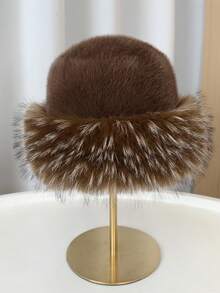 1件男女通用秋冬保暖毛绒蒙古帽，高品质蓬松帽，适合日常佩戴、滑冰、滑雪等。 - 彩色 - 查看 10