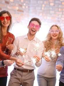 Bộ 10/20/30 chiếc kính thời trang dự tiệc cưới, tiệc cô dâu, kính hình trái tim màu hồng đỏ, quà tặng cho cô dâu tương lai, phù dâu, trang trí tiệc độc thân. - Nhiều màu - Xem 4