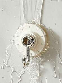 1个家用旋转吸盘挂钩，强力真空吸附，不留痕迹，吸盘式设计，适用于冰箱、木门、瓷砖等表面，免钻孔粘贴式挂钩，旋转吸盘挂钩，真空免钻孔承重粘贴式挂钩，厨房、浴室、浴室墙面毛巾架、浴室挂钩、厨房挂钩、卧室挂钩 - A - 查看 7