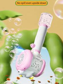 Kids Bubble Wand Set, 4 Animal Designs,Dinosaur ,Rabbit,Unicorn&Bear MachineBubble Toy, 8-Hole Bubble Maker,Green And Yellow,One-Click, Waterproof, With Extra Bubble Solution (Bear Bubble Wand Machine) - Brown - View 4