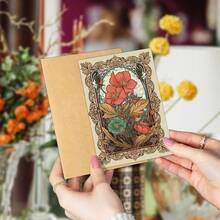 6pcs Vintage Floral Greeting Cards With Envelopes - Assorted Retro Flowers Patterns, All Occasions Cards For Birthday, Wedding, Thank You, Anniversary & More, Perfect For Friends & Family - Sets - View 6