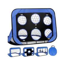 4-In-1 Portable Folding Multi-Function Football Goal Target Training Net (Ball Not Included) - Royal Blue - View 1