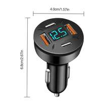 2A+2C Car Charger With LED Voltage Display (Car Accesories / Carro Accesorios / Accesorios Para Carro) – 2-Pack (Black) | Cargador De Apple Mobile Devices & IPad | Local Warehouse - one-size - View 7