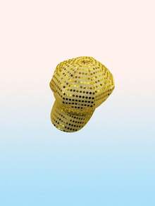 This Retro Disco Sequin Octagonal Hat Is Made Of Shimmering Reflective Material With A Retro Disco Design, Making It The Perfect Choice For Parties, Performances, Theme Parties, Music Festivals, And Holiday Gifts. - Multicolor - View 18