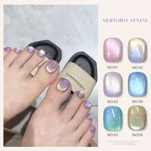 Spring And Summer Seasons 15ML Capacity 2025 Autumn And Winter Season New Women's Gift Box Set, Hot-Selling Mermaid Holographic Aurora Gemstone Cat-Eye Gel Nail Polish. Suitable For All Seasons, Nail Art And Beauty, Paired With Base Coat And Top Coat, Requires UV Light. Plant-Based Gel Set Suitable For Beginners, Home, Office, Commuting, And Dating. , Hot-Selling Salon-Grade Style With 28-Day Wear. - 彩色 - 查看 8