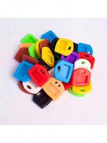 1pc/4pcs/6pcs/8pcs/10pcs Colors Of Keychains With Labels, 2. 8cm/1. 1 Inch Retractable Identifier, Fits Most Keys, Soft Cover With Identification Label Easy Identification Of Door Keys - Stylish, Easy To Install, Includes Blank And Pre-Printed Labels, Men's Home Office Organization Accessories - Multicolor - View 7