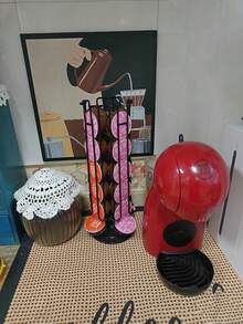 1 Giá đỡ viên cà phê xoay 360° - Tương thích với 24 viên cà phê Verismo/Lavazza Blue/CBTL, Thiết kế màu đen hiện đại, Dụng cụ sắp xếp đồ dùng nhà bếp, văn phòng, quầy bếp - Nhiều màu - Xem 4