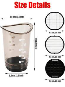 4 PIEZAS Cortador de rebanadas | Cortador de fresas | Cortador de huevos | Picador de verduras compacto, procesador de frutas manual rápido y fácil con cuchillas de rebanado y picado - Multicolor - Ver 3