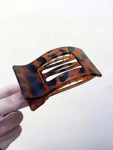 1PC Flat Square Grip Clip For Women, Elegant And Simple, Large Alligator Hair Clip, Hair Claw At The Back Of The Head, Hair Clip, Hairpin Elegant Hair Accessories Elegant Claw Clip Winter Hair Clutch, Hair Slide, Hair Barrettes - 彩色 - 查看 6