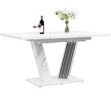 Extendable Table 120/160 X 80 X 76 Cm – Kitchen And Living Room Table With Wood Look And Wing-Shaped Legs