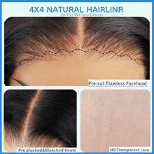 Wear Go Glueless Bob Wigs Human Hair Pre Plucked Pre Cut Transparent Lace No Glue Straight 4x4 Closure Front Lace Wigs For Women Silk Human Hair Glueless With Natural Hairline 150% Density Natural Black Brazilian Human Hair - SNatural - View 7