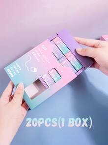 20pcs/10pcs/5pcs Children's Macaron Color Gradient Eraser, With Minimal Dust, Is A Clean And Stain Free Eraser For Art And Painting. It Is A Professional Quality Eraser, Painting Supplies, Sketching Tools, Smooth Eraser, And Durable Material, Making It An Ideal Gift For Children - Multicolor - View 2