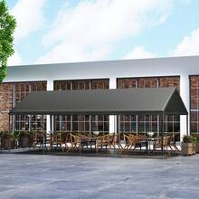 Garage Shelter/Storage Tent/UV-Protected Shelter With Roll-Up Window, Grey/White - Gray - View 5