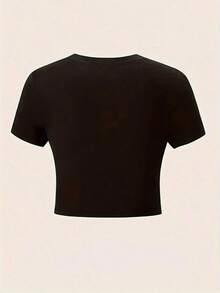 Tito's Handmade Vodka Women's Black Crop Top T-Shirt - Official Merchandise - Black - View 2