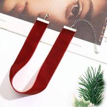 12pcs 1 Inch Width Wine  Chokers Vintage Necklace For Women With Extension (XL-1019-2) - 2.54公分-12個-有捲邊 - 查看 3