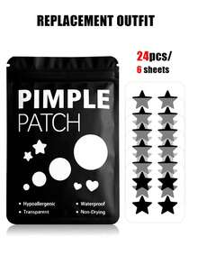 60 piezas/Caja Pegatinas de estrella lindas - Pegatinas faciales, sin alcohol, sin fragancia, suaves en la piel, fáciles de aplicar, resistentes al agua, ideales para decoraciones de fiesta, pegatinas faciales, espejos de maquillaje, adecuadas para maquillaje, decoración de habitaciones, tocador, viajes, dormitorio, accesorios de maquillaje, colores: rosa, negro, amarillo, blanco, verde, multicolor, tono de piel. Incluye 1 paquete de 40 piezas/hoja - Negro - Ver 22