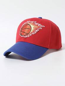 撞色火焰篮球贴片棒球帽，可调节棉质老爹帽，男女通用，防紫外线休闲帽，适合篮球、跑步、徒步等运动。 - 拼色棒球帽 - 查看 17