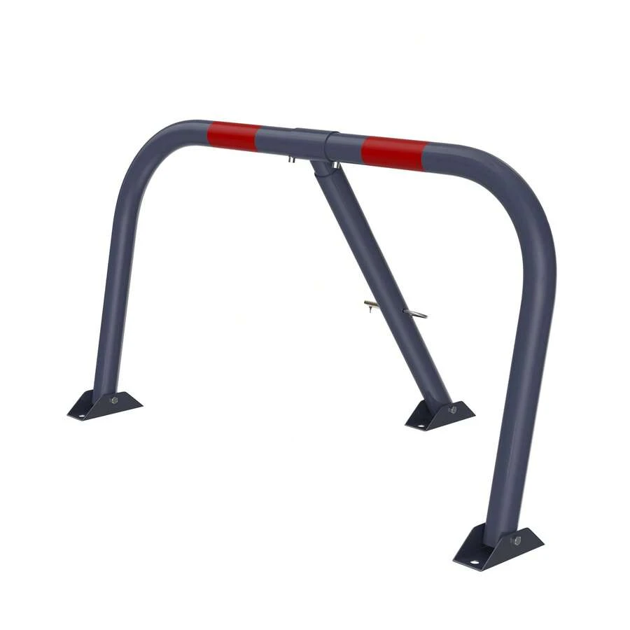 Folding Parking Barrier, Parking Barriers With Posts, Steel Barrier Posts, Parking Barriers, Parking Barriers With Keys And Reflective Markings - A - View 1
